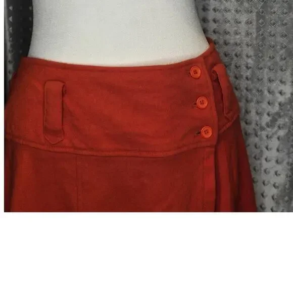 Vintage 70s Wool Wrap Maxi Skirt Size 12 - Picture 2 of 4